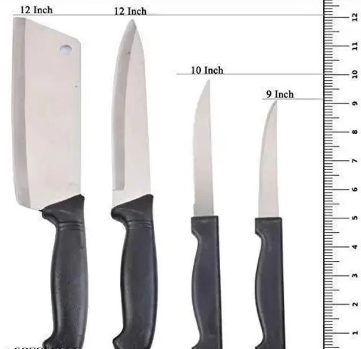 Wooden Chopping Board With 5-Pcs Knife Set